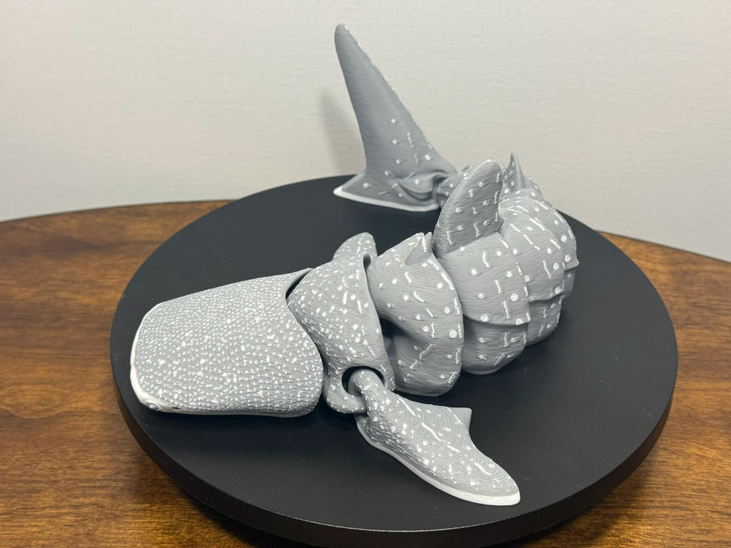 3D Printed Articulated Whale Shark, Poseable Marine Model by Pencil Short Designs LLC