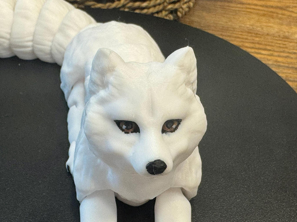 3D-Printed Articulated Arctic Fox With Kits