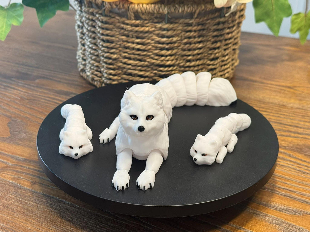 3D-Printed Articulated Arctic Fox With Kits