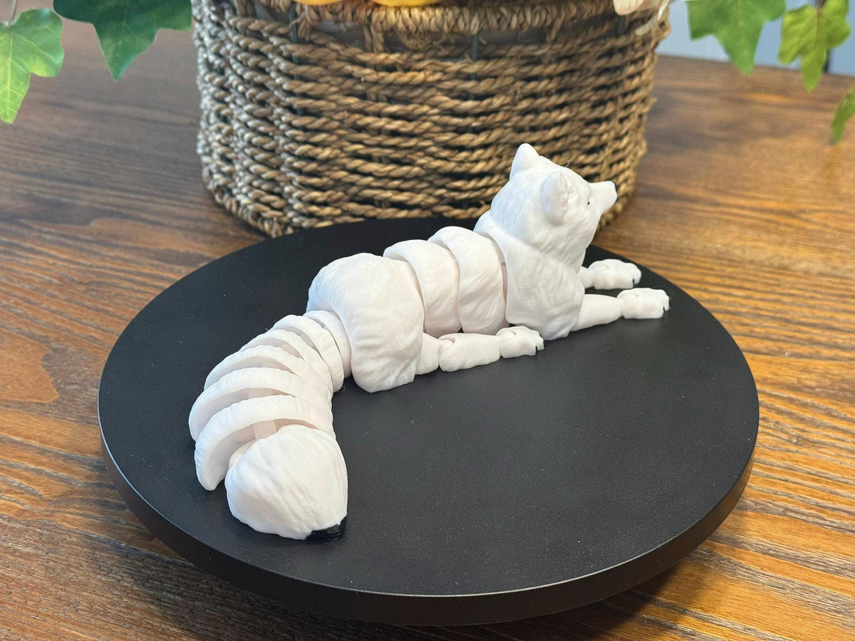 3D-Printed Articulated Arctic Fox With Kits