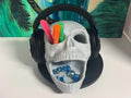 3D Printed Skull Holder: Headset Stand, Dice Tower, Pen Organizer