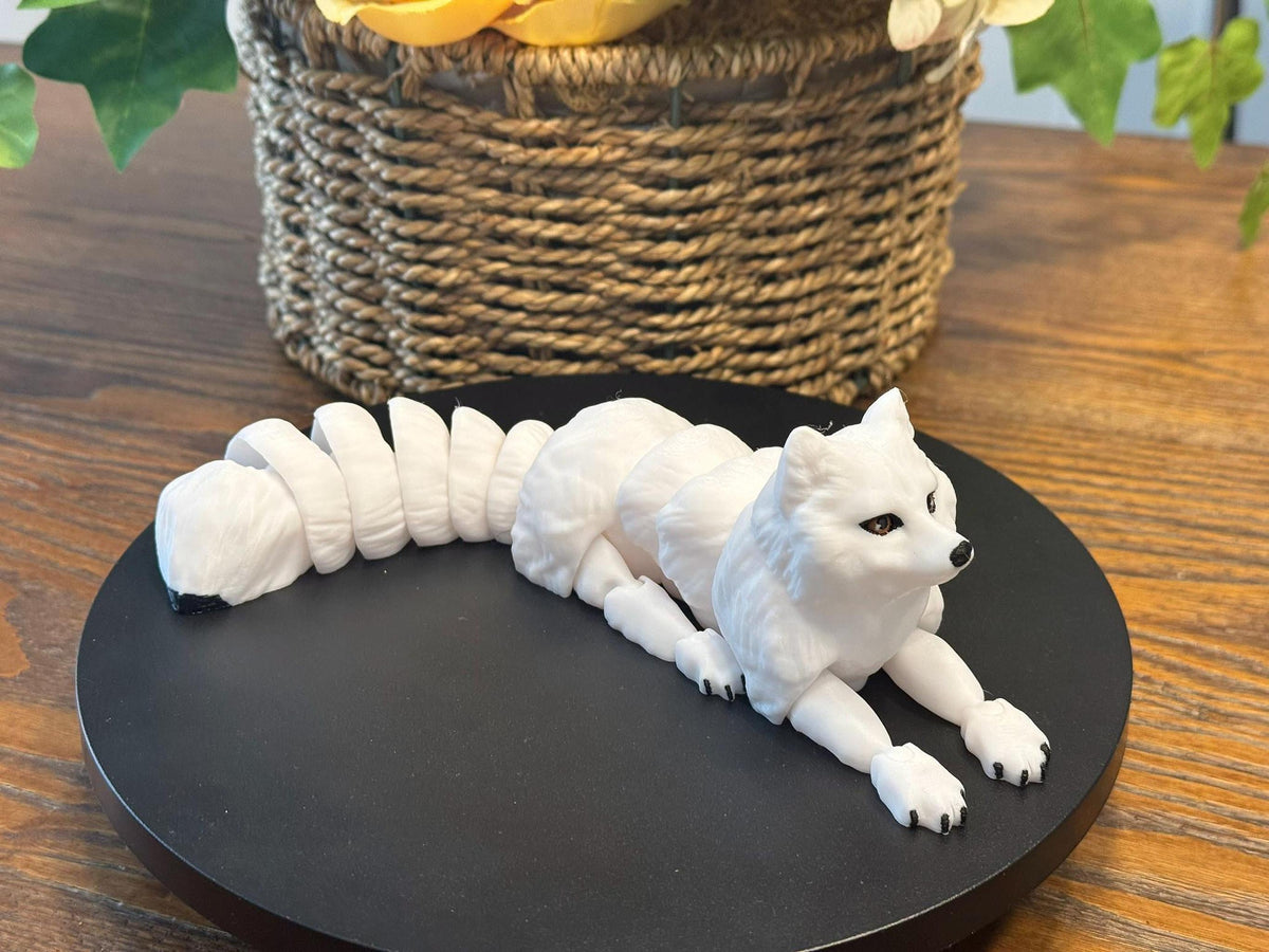 3D-Printed Articulated Arctic Fox With Kits