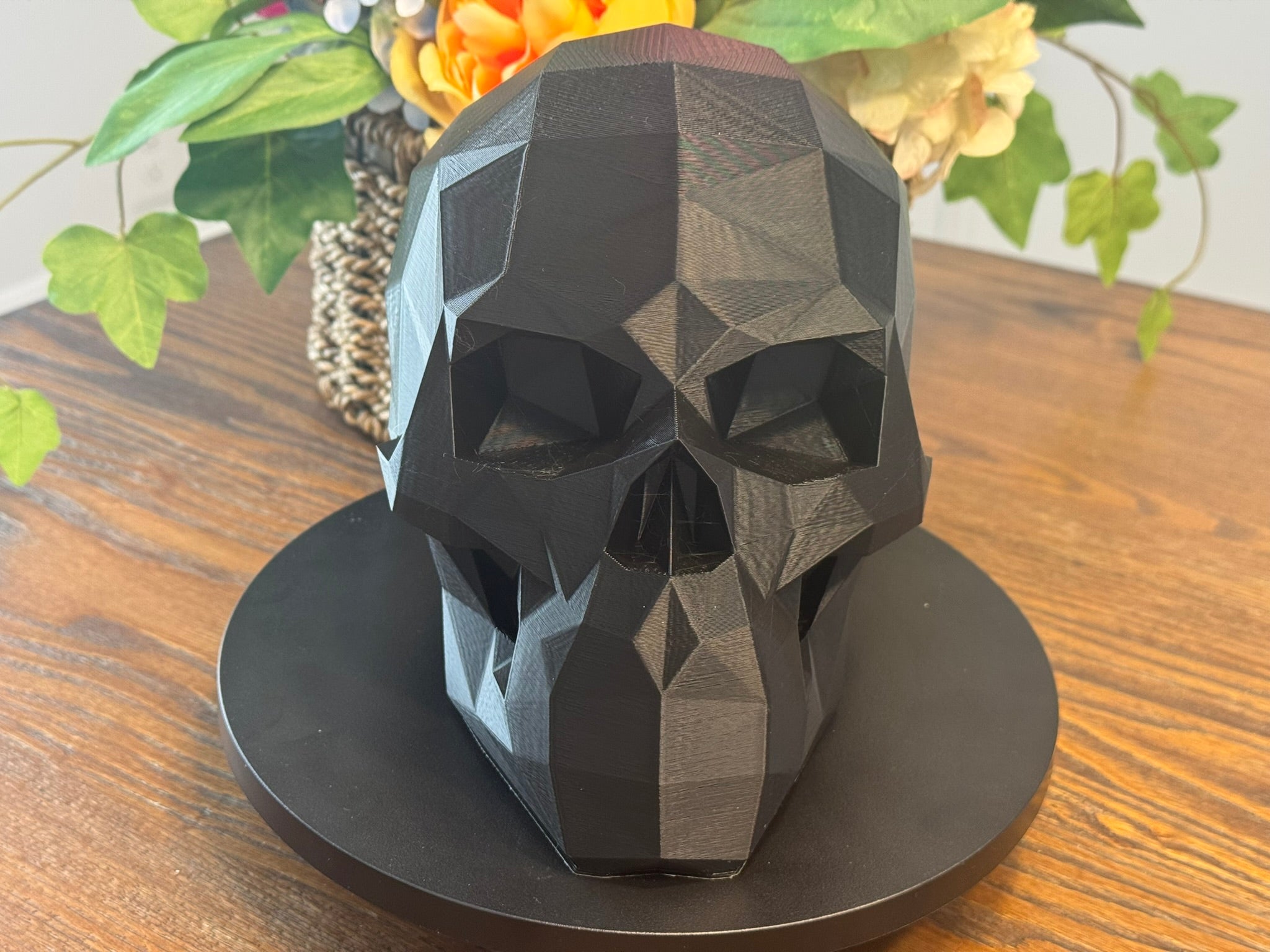 3D Printed Low Poly Skull Headset Stand: PLA Bioplastic by Pencil Short Designs LLC