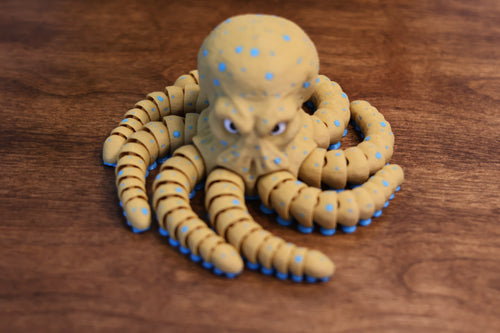 3D Printed Articulated Blue Ringed Octopus