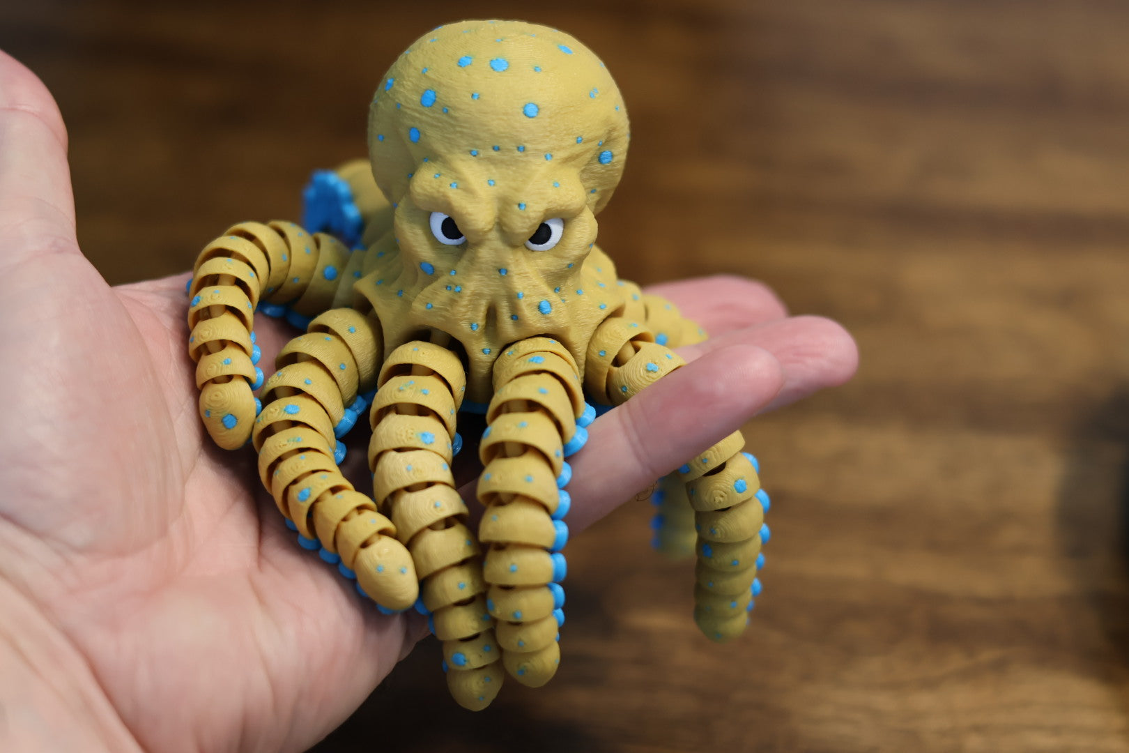 3D Printed Articulated Blue Ringed Octopus