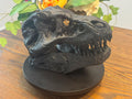 3D Printed T-Rex Skull Headphone Stand: Dinosaur Desk Decor by Pencil Short Designs LLC
