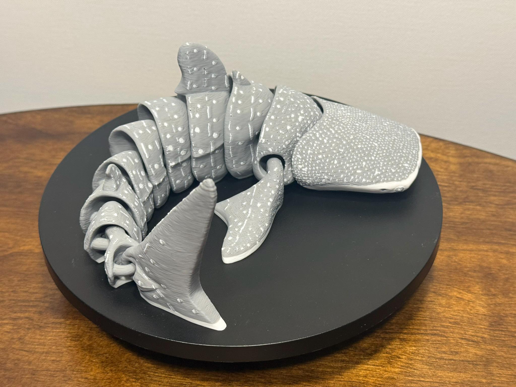 3D Printed Articulated Whale Shark, Poseable Marine Model by Pencil Short Designs LLC