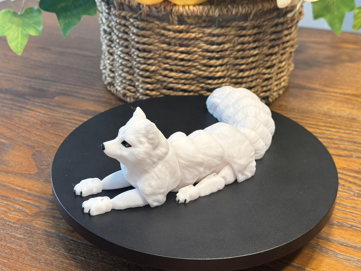 3D-Printed Articulated Arctic Fox With Kits