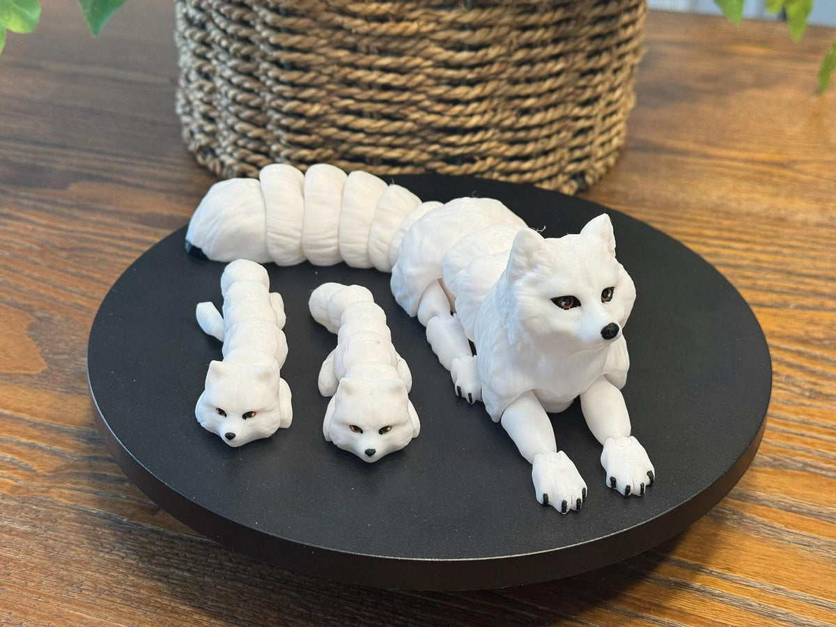 3D-Printed Articulated Arctic Fox With Kits