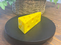 3D Printed Cheese Doorstop: Novelty Yellow PLA Bioplastic by Pencil Short Designs LLC