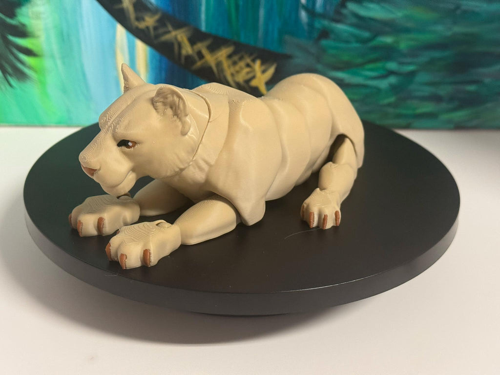 3D Printed Articulated Lion and Lioness: Eco-Friendly PLA Decor by Pencil Short Designs LLC