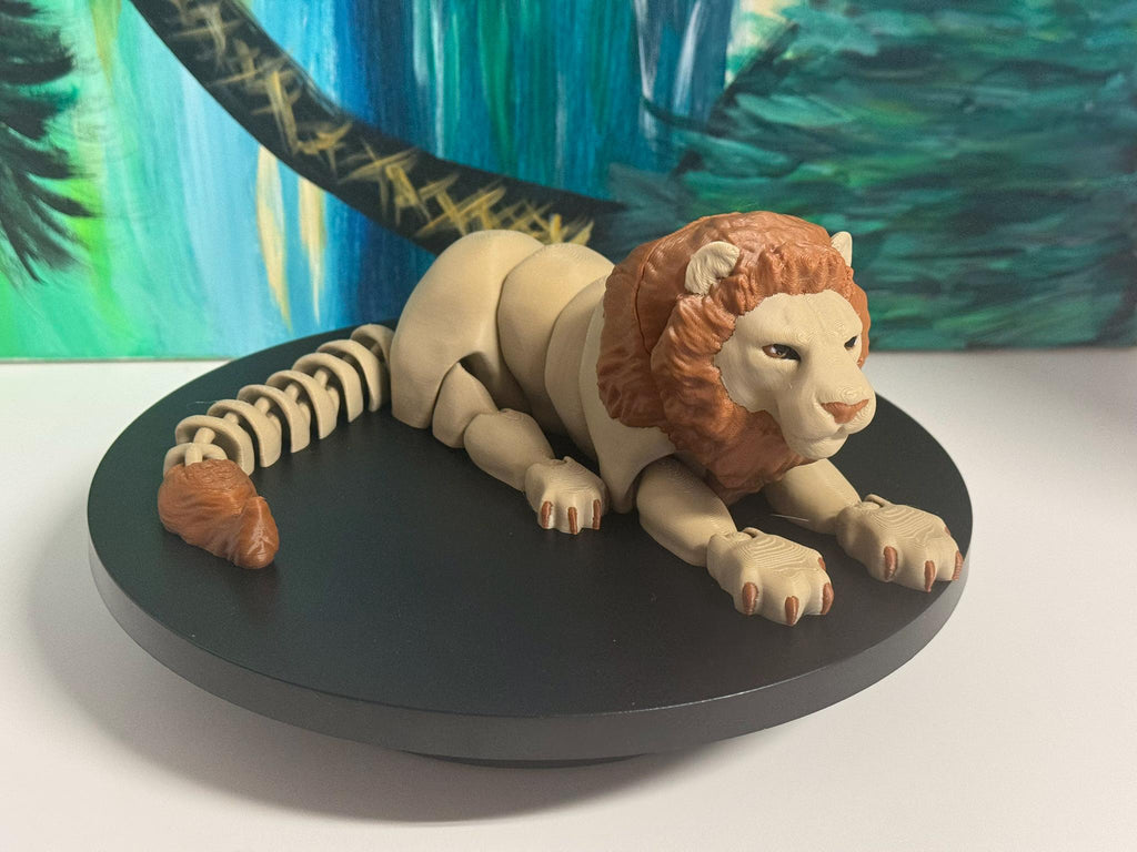 3D Printed Articulated Lion and Lioness: Eco-Friendly PLA Decor by Pencil Short Designs LLC