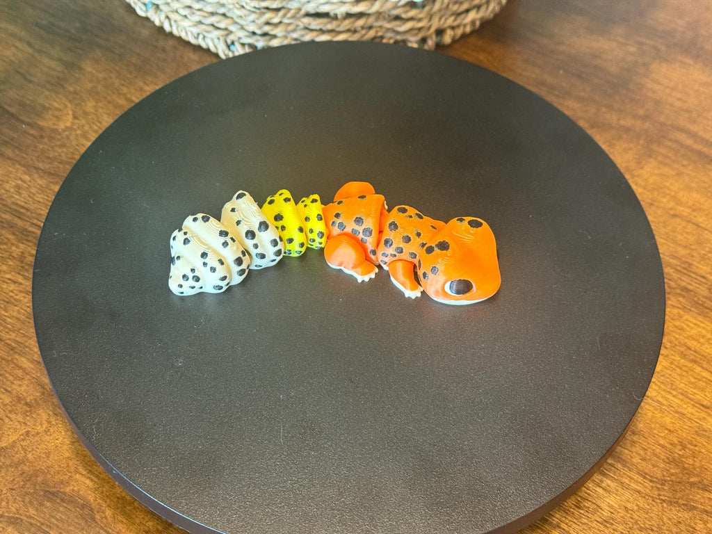 3D Printed Leopard Gecko: Articulated PLA Bioplastic Figure by Pencil Short Designs LLC