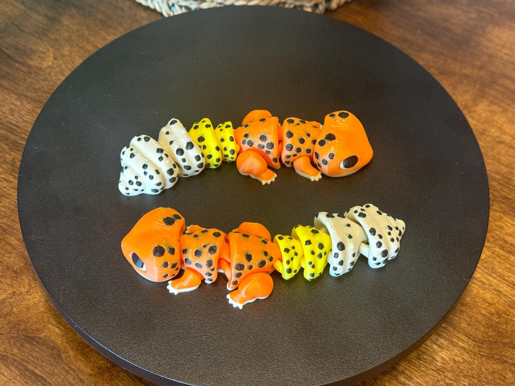 3D Printed Leopard Gecko: Articulated PLA Bioplastic Figure by Pencil Short Designs LLC