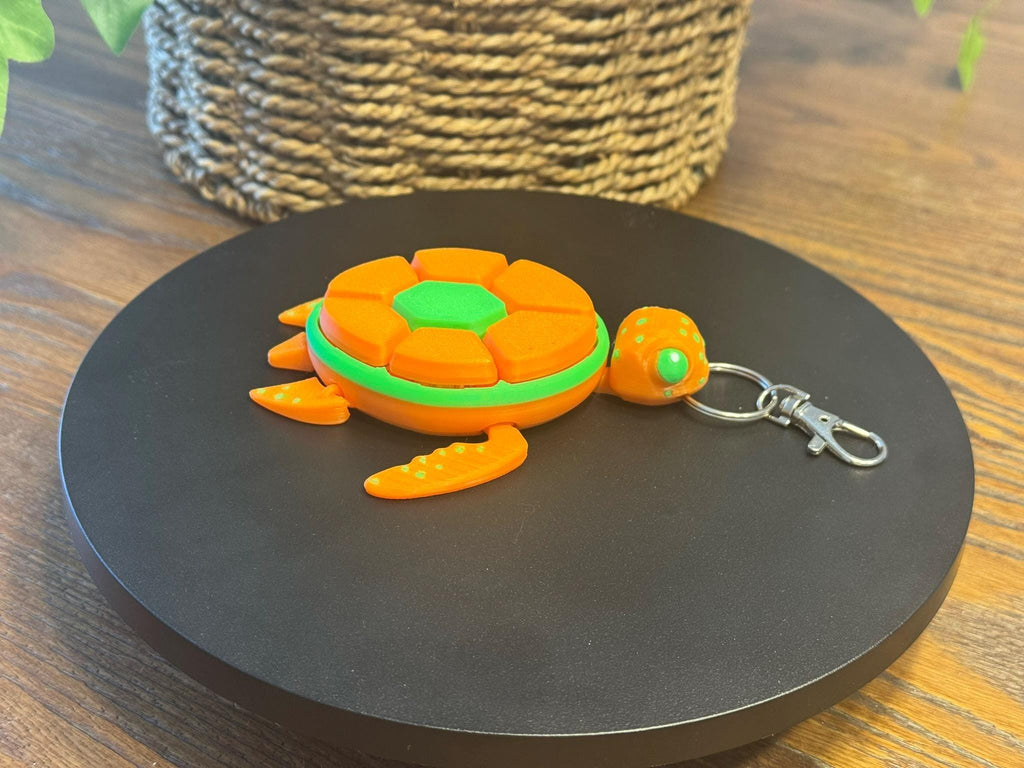 3D Printed Turtle Fidget Clicker: PLA Bioplastic Toy by Pencil Short Designs LLC