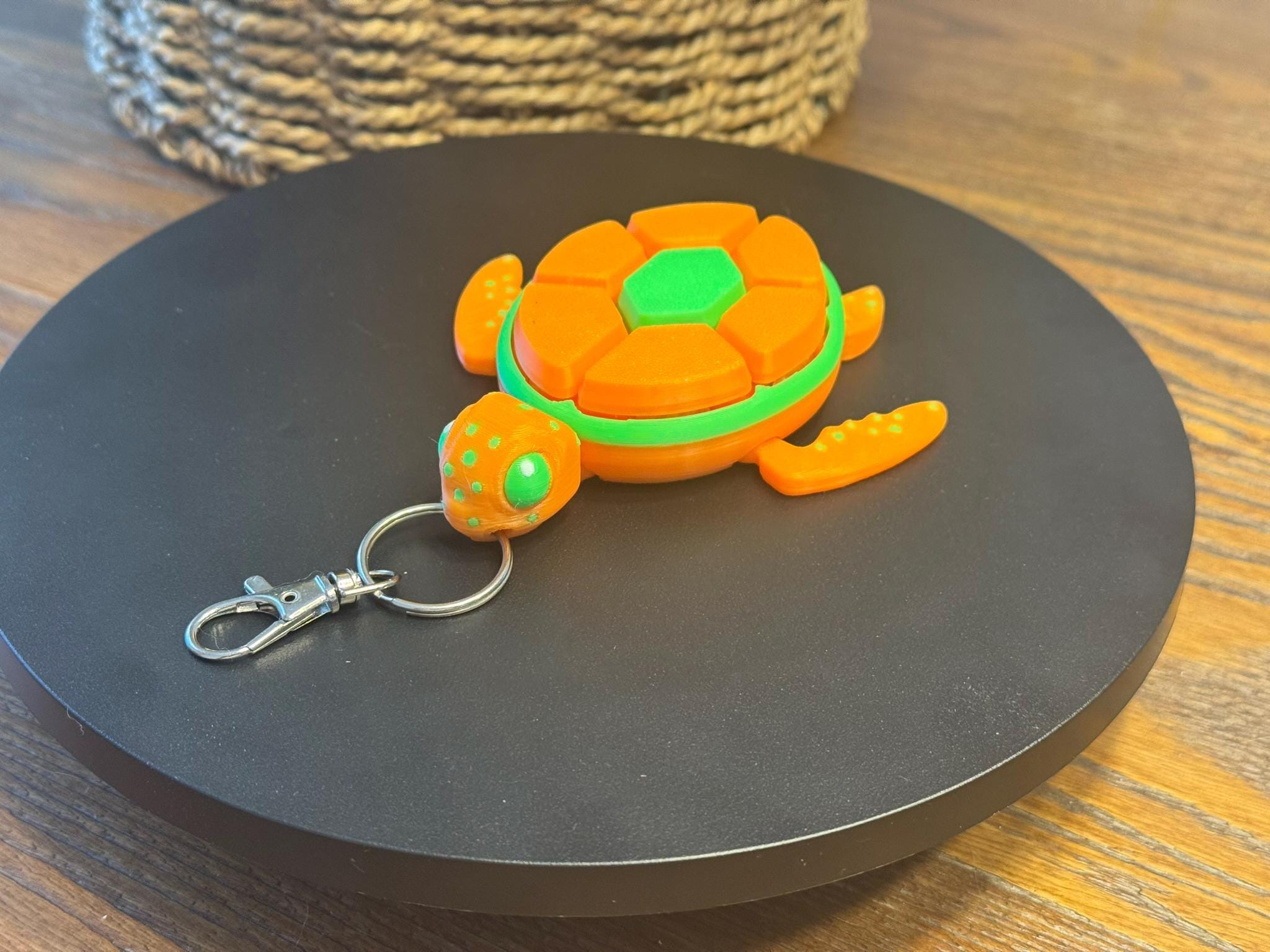 3D Printed Turtle Fidget Clicker: PLA Bioplastic Toy by Pencil Short Designs LLC