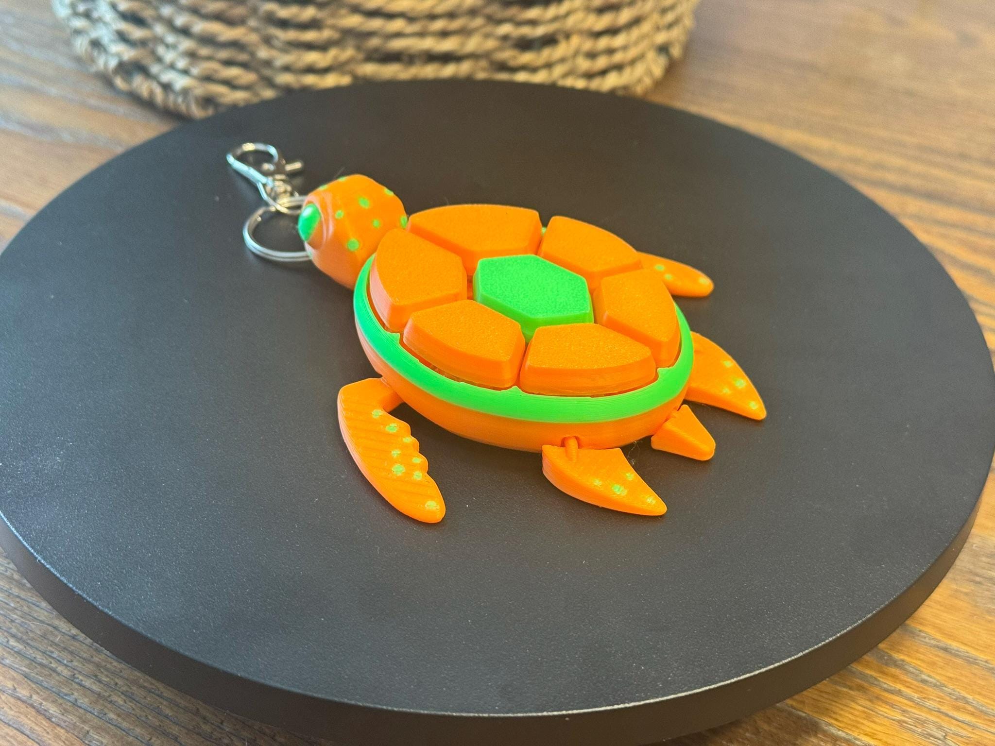 3D Printed Turtle Fidget Clicker: PLA Bioplastic Toy by Pencil Short Designs LLC