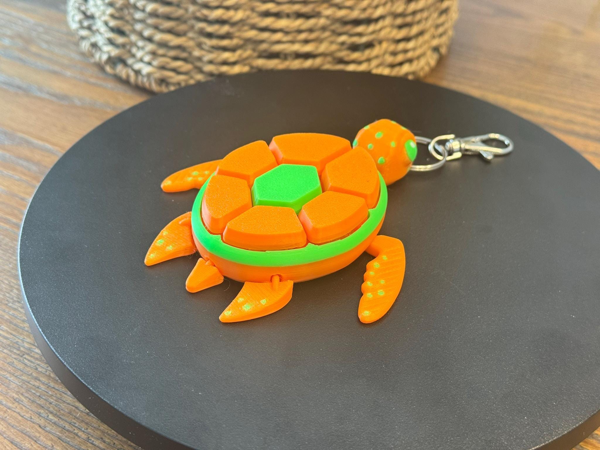3D Printed Turtle Fidget Clicker: PLA Bioplastic Toy by Pencil Short Designs LLC