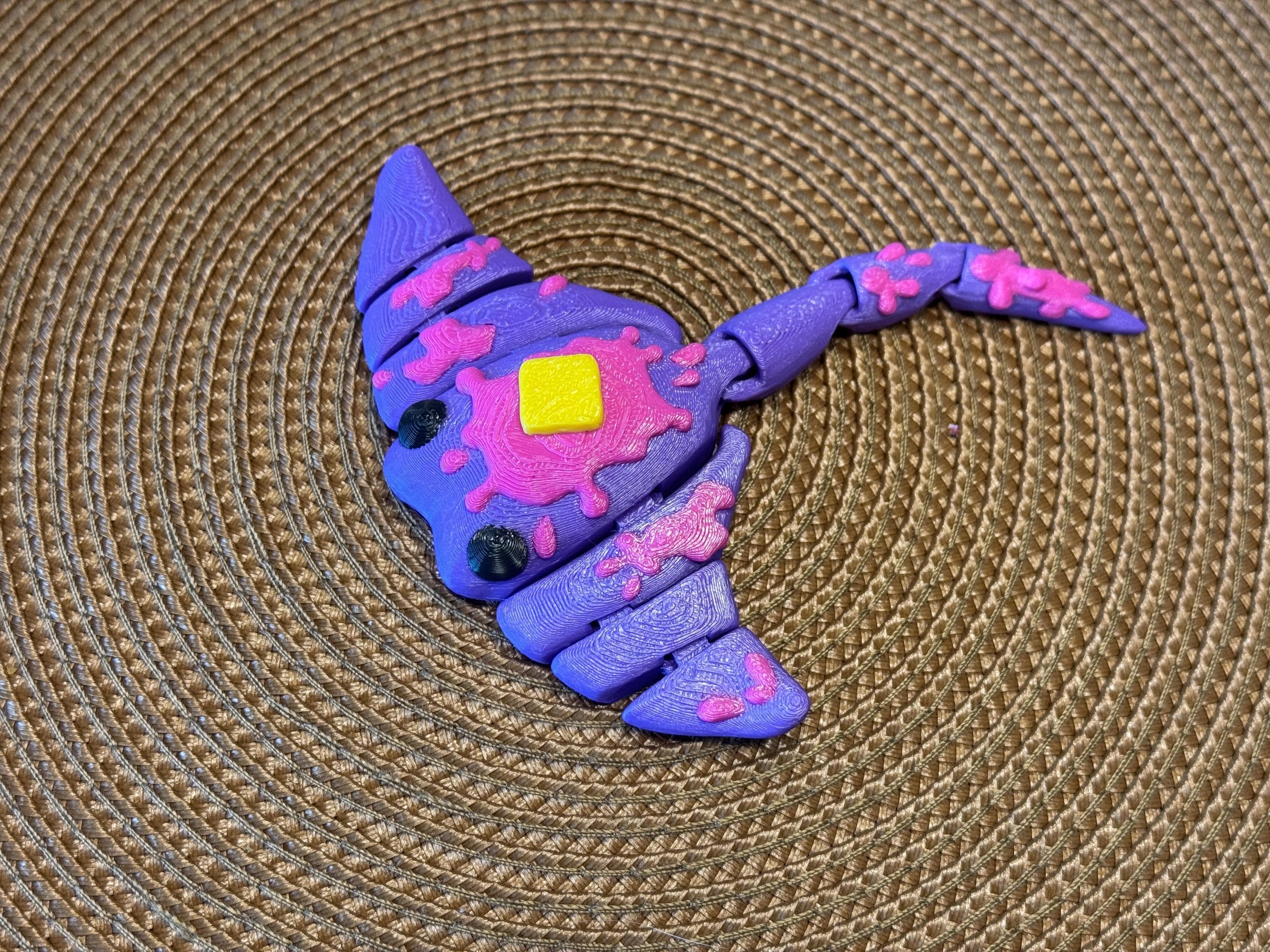 Flappy Jacks 3D Printed Articulated Sting Ray / Cinderwing by Pencil Short Designs LLC