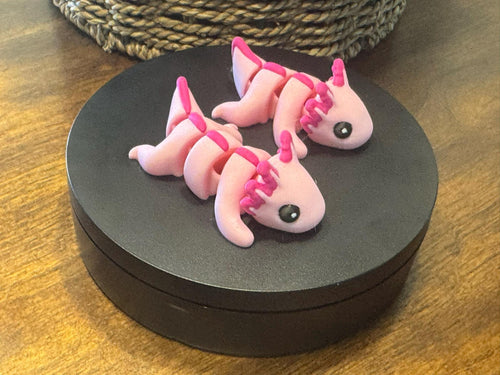 3D Printed Articulated Axolotl Tadpole: Collectible Desk Decor by Pencil Short Designs LLC