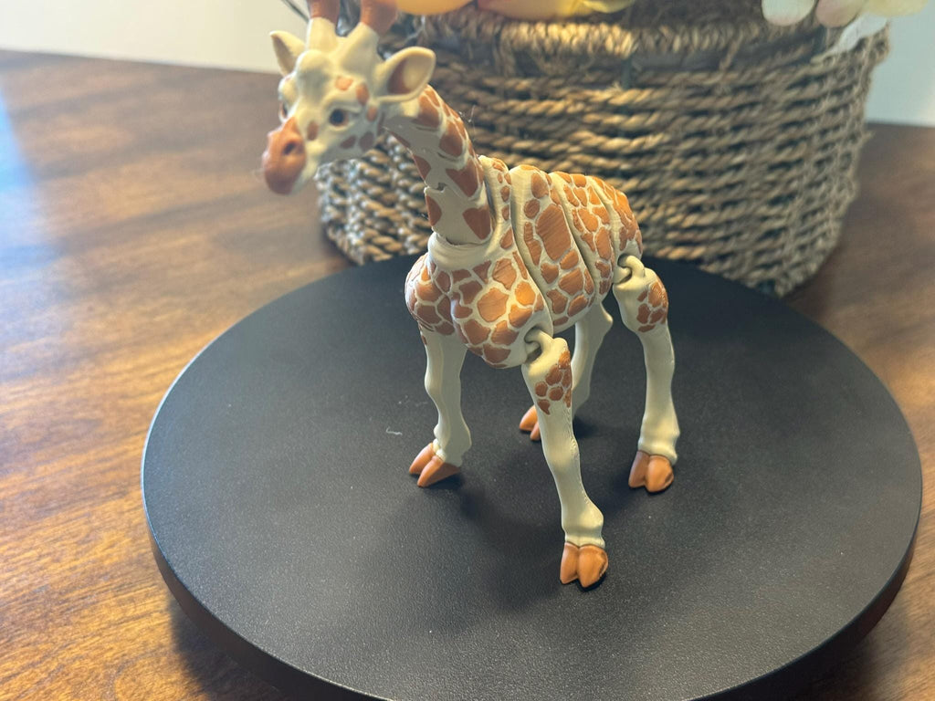 Articulated Giraffe Figurine | Poseable PLA Plastic Decor by Pencil Short Designs LLC