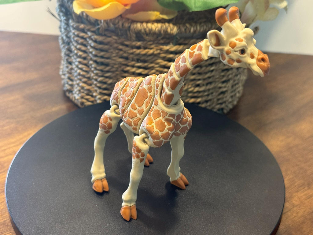 Articulated Giraffe Figurine | Poseable PLA Plastic Decor by Pencil Short Designs LLC