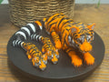 3D Printed Articulated Orange Tiger with Cubs by Pencil Short Designs LLC