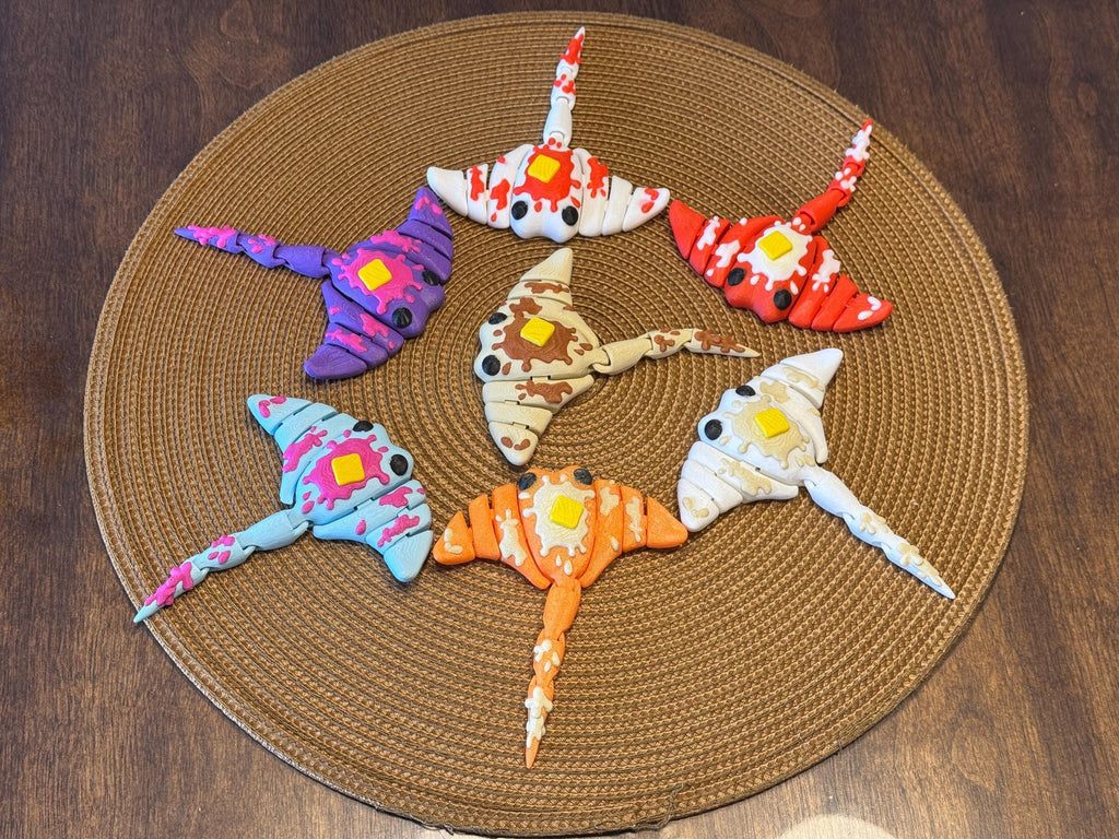 Flappy Jacks 3D Printed Articulated Sting Ray / Cinderwing by Pencil Short Designs LLC