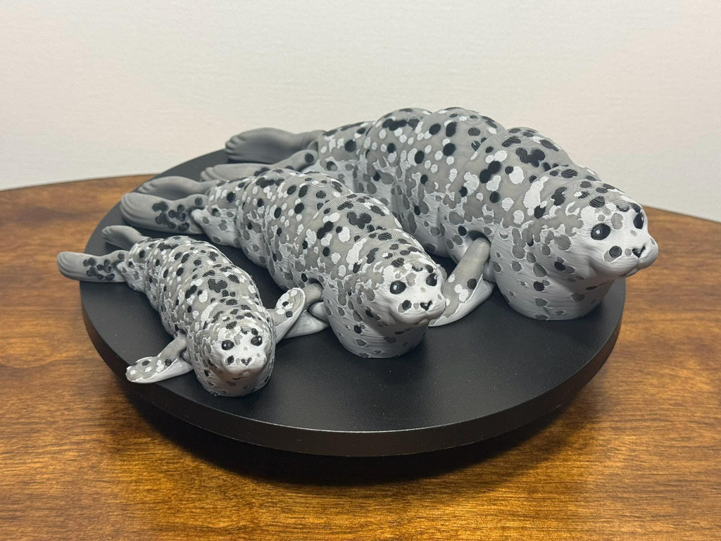 3D Printed Articulated Seal, Multicolor PLA, Eco-Friendly Decor, Collectible Animal Figurine by Pencil Short Designs LLC