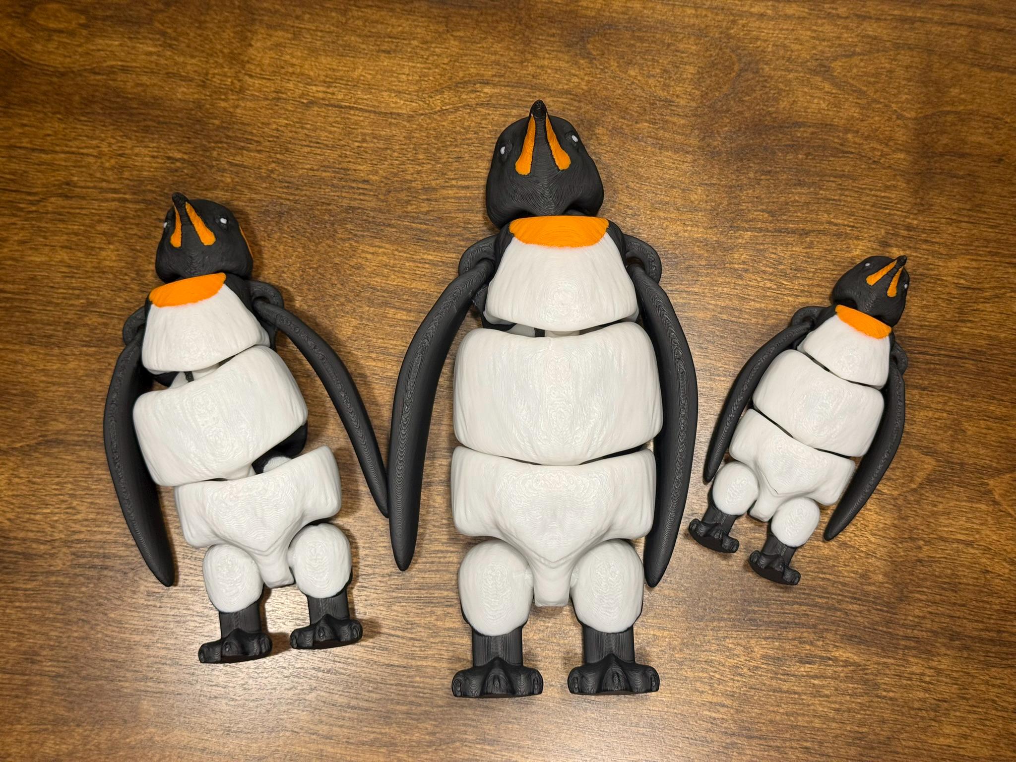 3D Printed Articulated Penguin, Multicolor PLA, Eco-Friendly Decor, Collectible Animal Figurine by Pencil Short Designs LLC