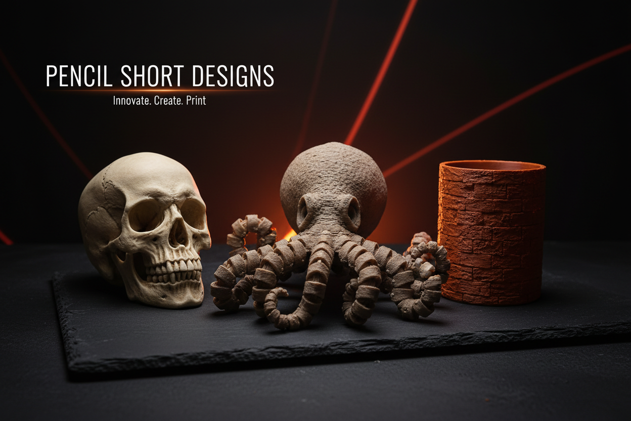 Pencil Short Designs Hero Banner - Dark